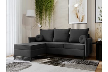 Knocklong 3-personers Hjørnesovesofa - Mørkegrå - Møbler - Sofaer - Sovesofaer