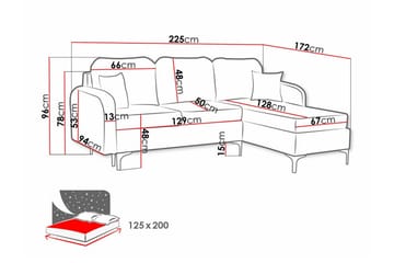 Knocklong 3-personers hjørnesovesofa - Møbler - Sofaer - Sovesofaer