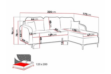Knocklong 3-personers hjørnesovesofa - Møbler - Sofaer - Sovesofaer