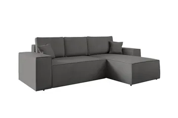 Knocklong 3-personers Hjørnesovesofa - Mørkegrå - Møbler - Sofaer - Sovesofaer