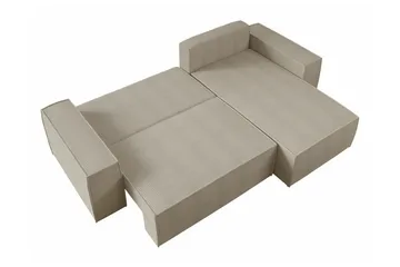 Knocklong 3-personers Hjørnesovesofa - Cream - Møbler - Sofaer - Sovesofaer