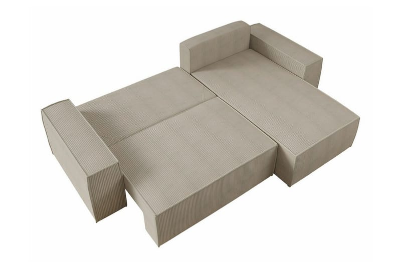 Knocklong 3-personers Hjørnesovesofa - Cream - Møbler - Sofaer - Sovesofaer