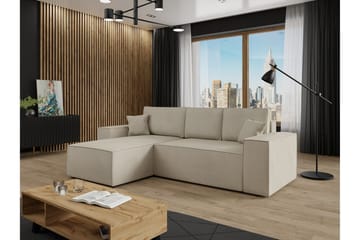 Knocklong 3-personers Hjørnesovesofa - Lysebrun - Møbler - Sofaer - Sovesofaer