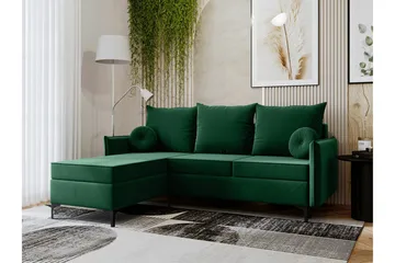 Knocklong 3-personers Hjørnesovesofa - Grøn - Møbler - Sofaer - Sovesofaer