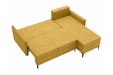 Knocklong 3-personers Hjørnesovesofa - Gul - Møbler - Sofaer - Sovesofaer