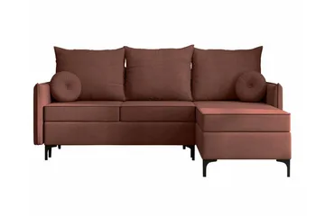 Knocklong 3-personers Hjørnesovesofa - Lyserød - Møbler - Sofaer - Sovesofaer