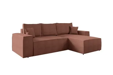 Knocklong 3-personers Hjørnesovesofa - Lyserød - Møbler - Sofaer - Sovesofaer