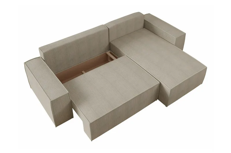 Knocklong 3-personers Hjørnesovesofa - Lysebrun - Møbler - Sofaer - Sovesofaer