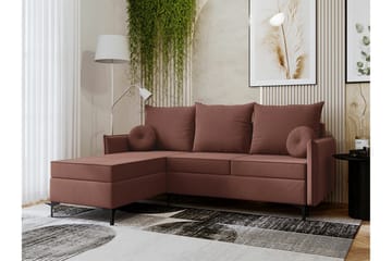 Knocklong 3-personers Hjørnesovesofa - Lyserød - Møbler - Sofaer - Sovesofaer