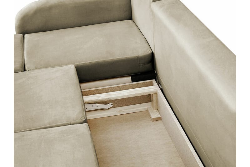 Knocklong 3-personers Hjørnesovesofa - Gul/Grøn - Møbler - Sofaer - Sovesofaer