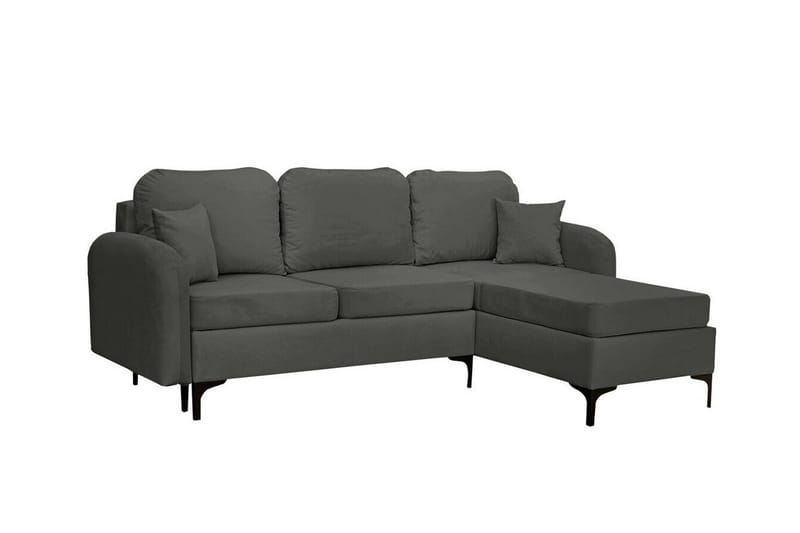 Knocklong 3-personers Hjørnesovesofa - Mørkegrå - Møbler - Sofaer - Sovesofaer