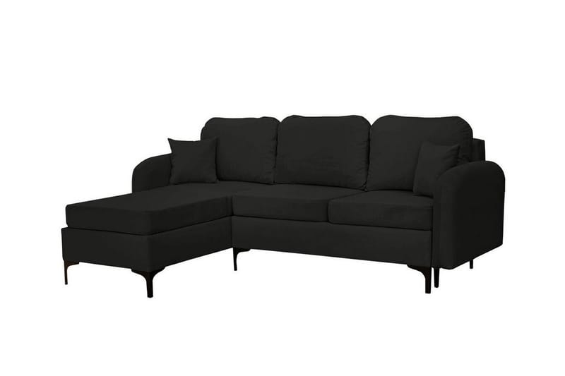 Knocklong 3-personers Hjørnesovesofa - Sort - Møbler - Sofaer - Sovesofaer