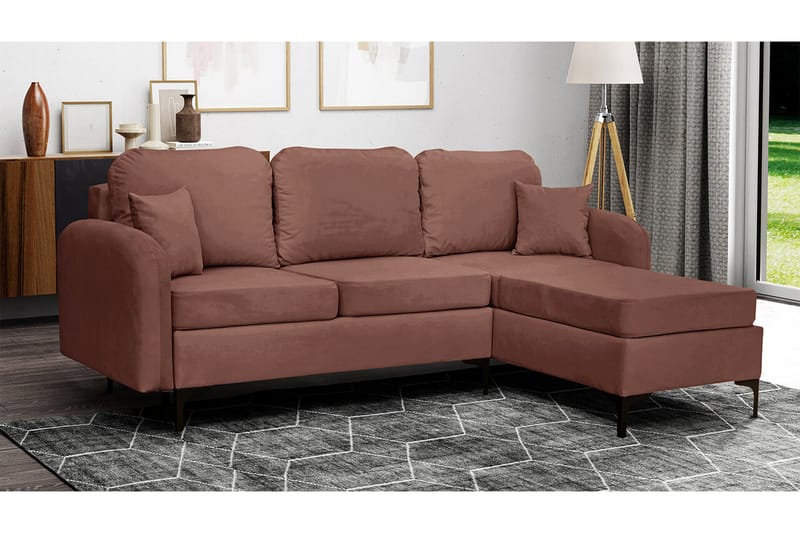 Knocklong 3-personers Hjørnesovesofa - Brun - Møbler - Sofaer - Sovesofaer