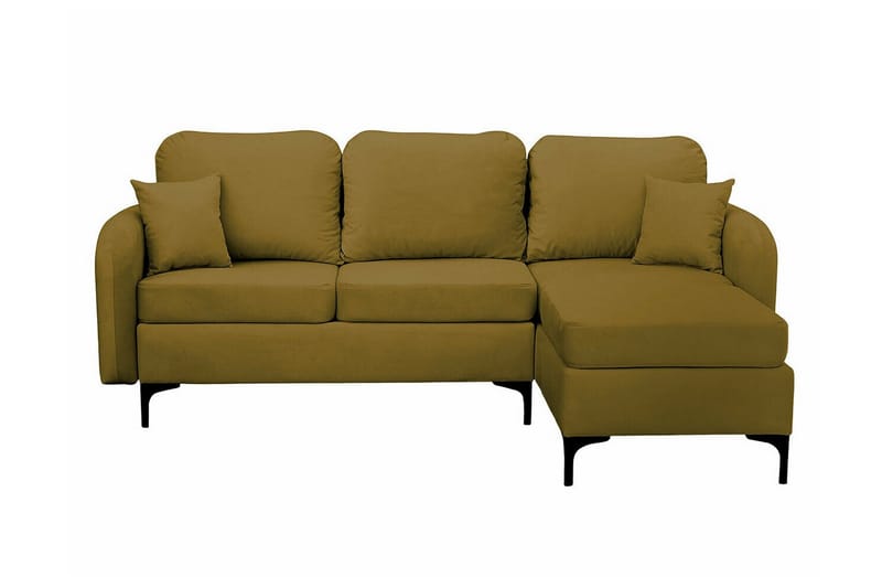 Knocklong 3-personers Hjørnesovesofa - Gul-Grøn - Møbler - Sofaer - Sovesofaer