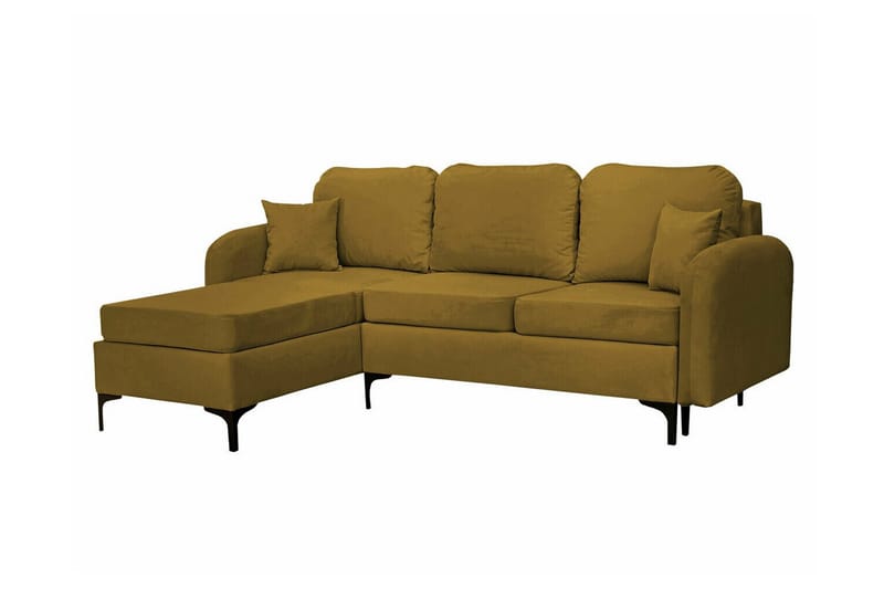 Knocklong 3-personers Hjørnesovesofa - Gul/Grøn - Møbler - Sofaer - Sovesofaer