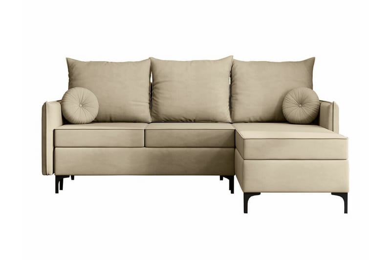 Knocklong 3-personers Hjørnesovesofa - Cream - Møbler - Sofaer - Sovesofaer