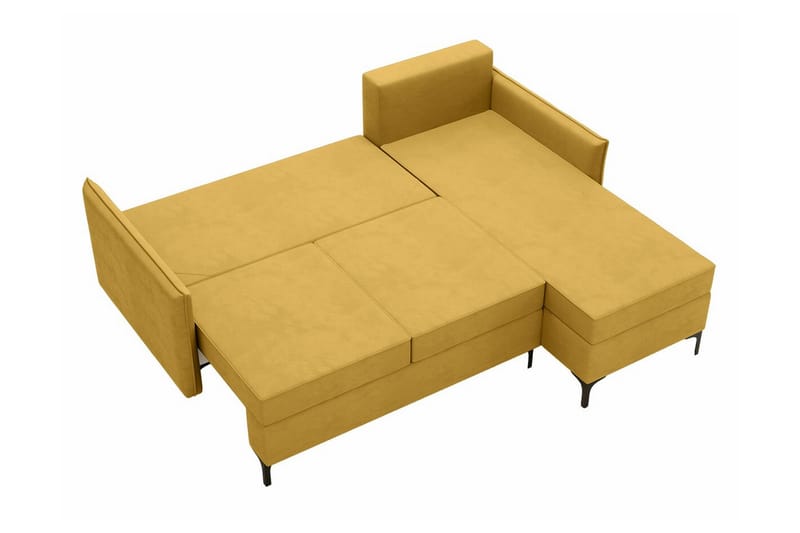 Knocklong 3-personers Hjørnesovesofa - Gul - Møbler - Sofaer - Sovesofaer