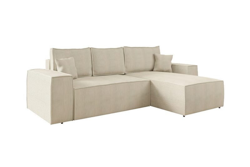 Knocklong 3-personers Hjørnesovesofa - Cream - Sovesofaer - Hjørnesovesofa