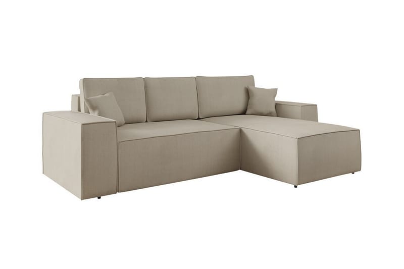 Knocklong 3-personers Hjørnesovesofa - Lysebrun - Møbler - Sofaer - Sovesofaer