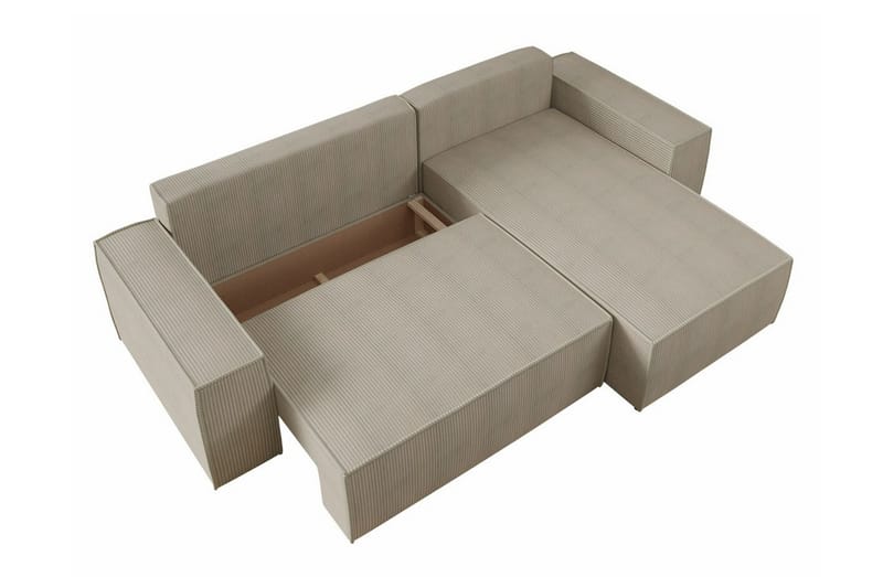 Knocklong 3-personers Hjørnesovesofa - Lysebrun - Møbler - Sofaer - Sovesofaer