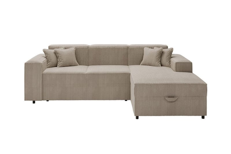 Knocklong 3-personers Hjørnesovesofa - Beige/Lys beige - Sovesofaer - Hjørnesovesofa