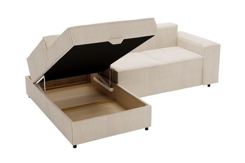 Knocklong 3-personers Hjørnesovesofa - Beige/Lys beige - Sovesofaer - Hjørnesovesofa