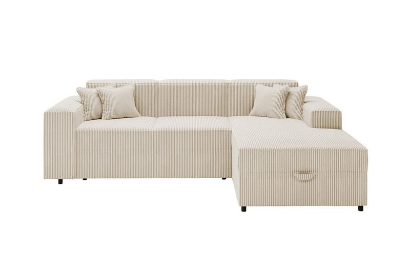 Knocklong 3-personers Hjørnesovesofa - Beige Creme - Sovesofaer - Hjørnesovesofa