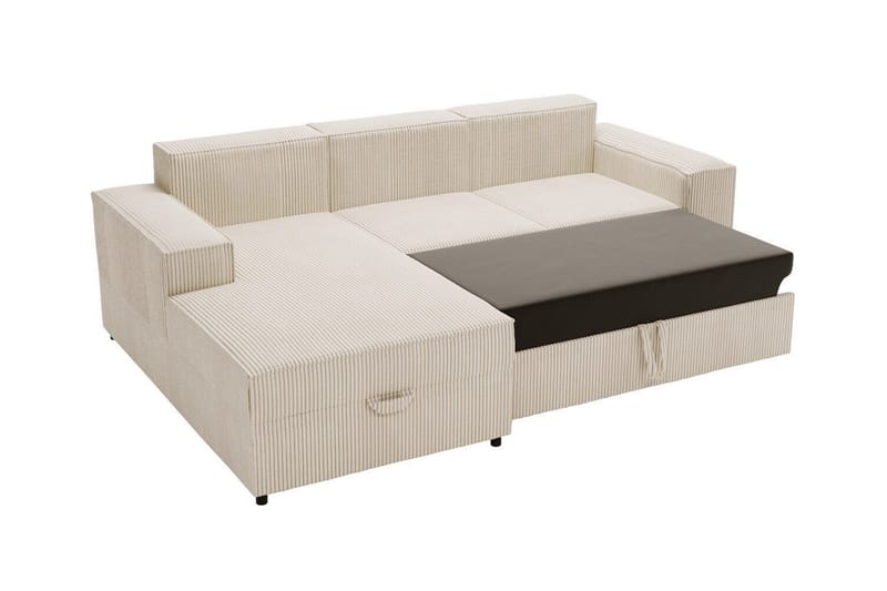 Knocklong 3-personers Hjørnesovesofa - Beige Creme - Sovesofaer - Hjørnesovesofa