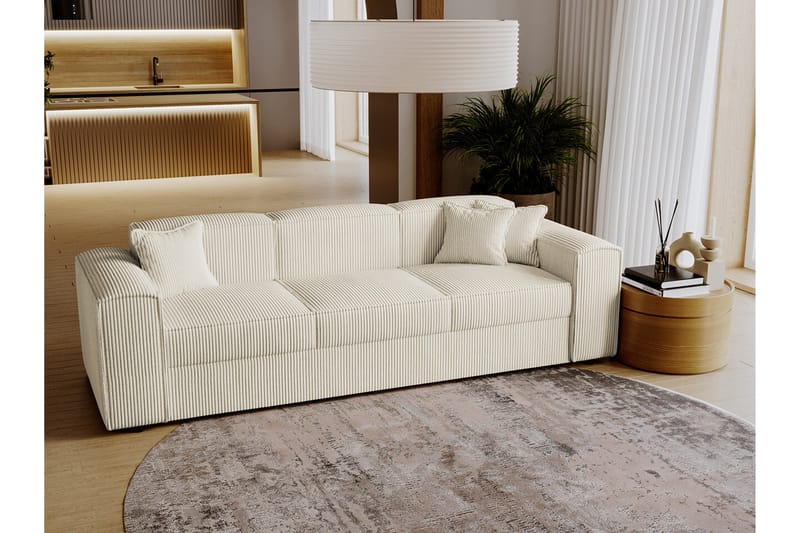 Knocklong 3-personers Sovesofa - Beige - Møbler - Sofaer - Sovesofaer