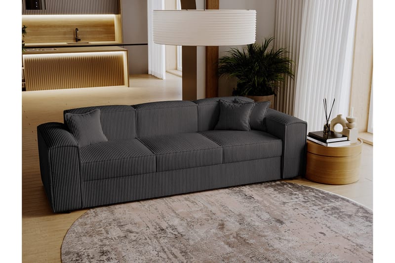 Knocklong 3-personers Sovesofa - Mørkegrå - Møbler - Sofaer - Sovesofaer