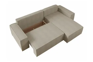Knocklong 3-personers Hjørnesovesofa - Gul - Møbler - Sofaer - Sovesofaer