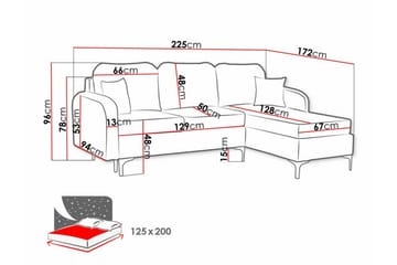 Knocklong 3-personers hjørnesovesofa - Møbler - Sofaer - Sovesofaer
