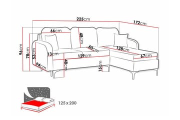 Knocklong 3-personers hjørnesovesofa - Møbler - Sofaer - Sovesofaer