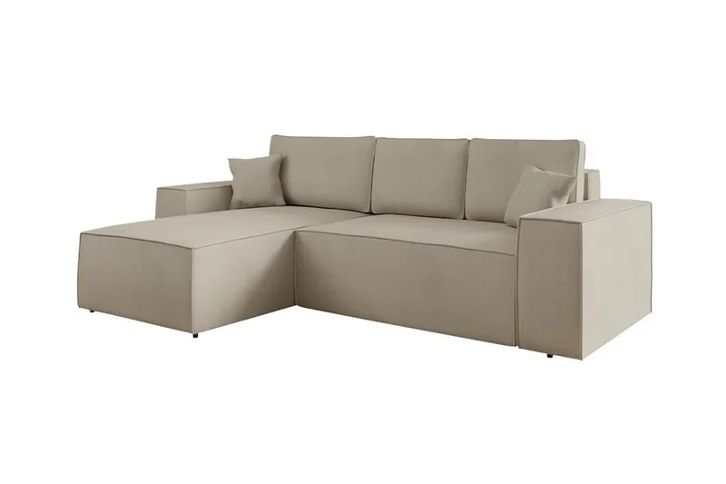 Knocklong 3-personers Hjørnesovesofa, Lysebrun