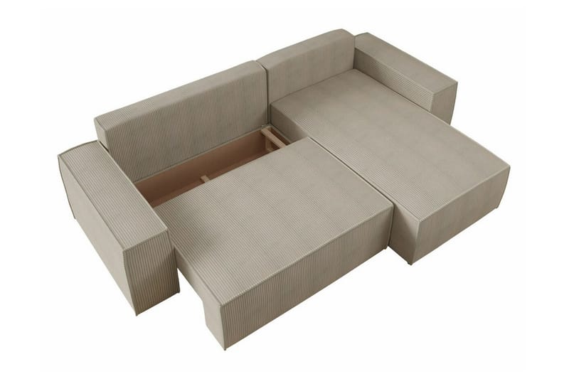 Knocklong 3-personers Hjørnesovesofa - Cream - Møbler - Sofaer - Sovesofaer