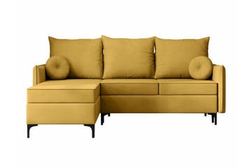 Knocklong 3-personers Hjørnesovesofa - Gul - Møbler - Sofaer - Sovesofaer