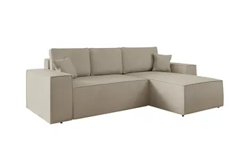 Knocklong 3-personers Hjørnesovesofa - Lysebrun - Møbler - Sofaer - Sovesofaer
