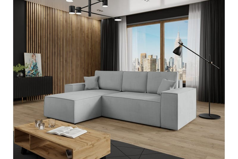 Knocklong 3-personers Hjørnesovesofa - Grå - Møbler - Sofaer - Sovesofaer
