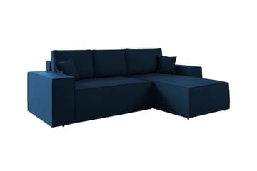 Knocklong 3-personers Hjørnesovesofa - Blå - Møbler - Sofaer - Sovesofaer