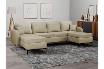 Knocklong 4-sits Hörnbäddsoffa beige - Møbler - Sofaer - Sovesofaer