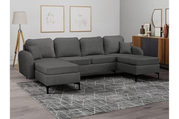 Knocklong 4-sits Hörnbäddsoffa Dark grey - Møbler - Sofaer - Sovesofaer