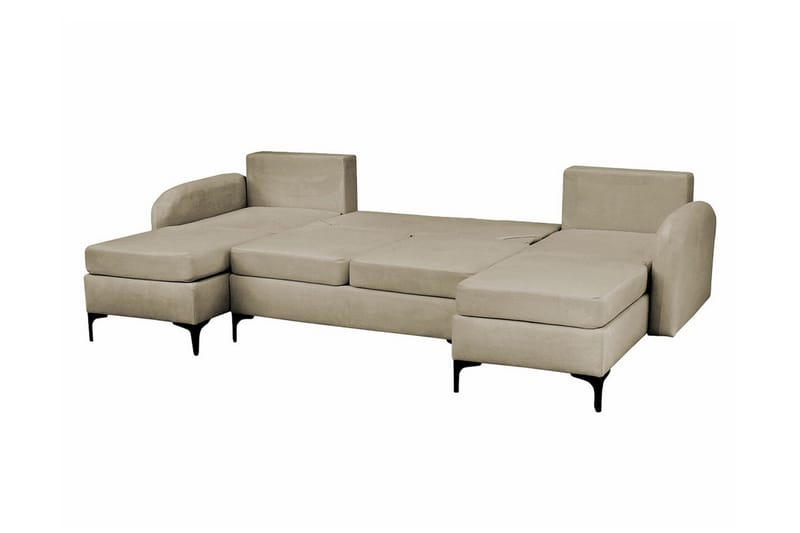 Knocklong 4-sits Hörnbäddsoffa NO_BRAND beige - Møbler - Sofaer - Sovesofaer