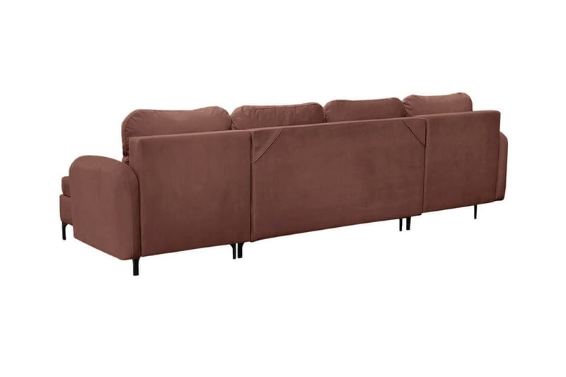 Knocklong 4-sits Hörnbäddsoffa NO_BRAND Brown - Møbler - Sofaer - Sovesofaer