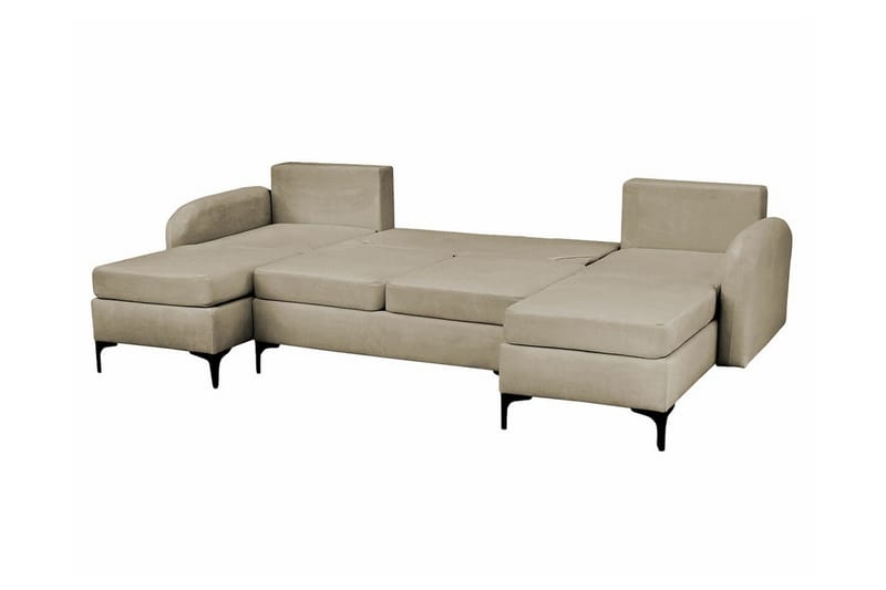 Knocklong 4-sits Hörnbäddsoffa NO_BRAND Brown - Møbler - Sofaer - Sovesofaer