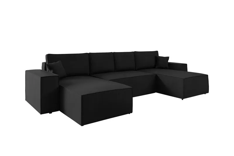 Knocklong 4-personers Hjørnesovesofa, Sort