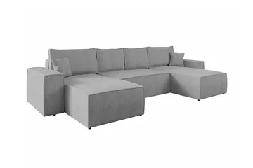 Knocklong 4-personers Hjørnesovesofa - Lysegrå - Møbler - Sofaer - Sovesofaer