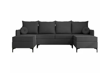 Knocklong 4-personers Hjørnesovesofa - Mørkegrå - Møbler - Sofaer - Sovesofaer