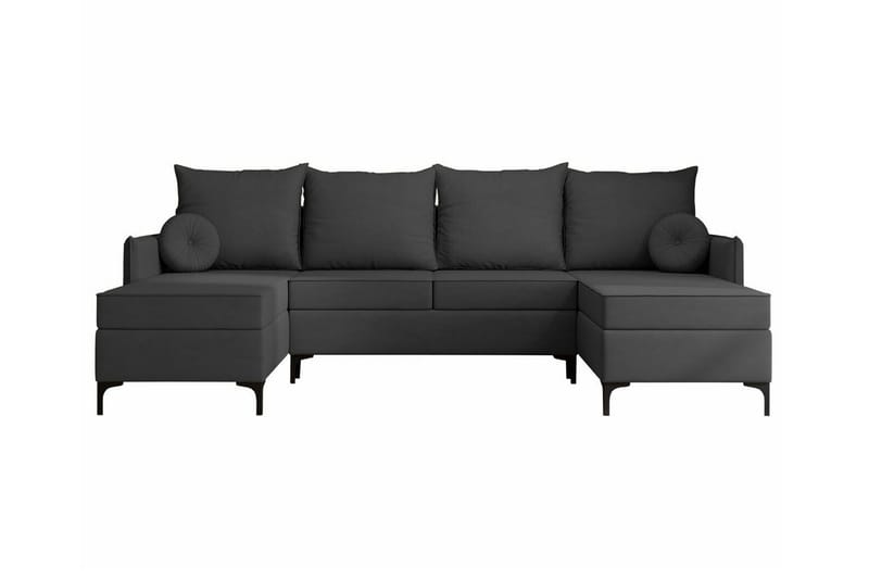 Knocklong 4-personers Hjørnesovesofa, Mørkegrå