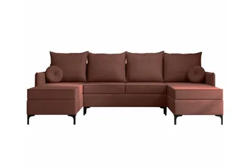 Knocklong 4-personers Hjørnesovesofa - Lyserød - Møbler - Sofaer - Sovesofaer