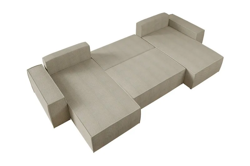 Knocklong 4-personers Hjørnesovesofa - Lysegrå - Møbler - Sofaer - Sovesofaer